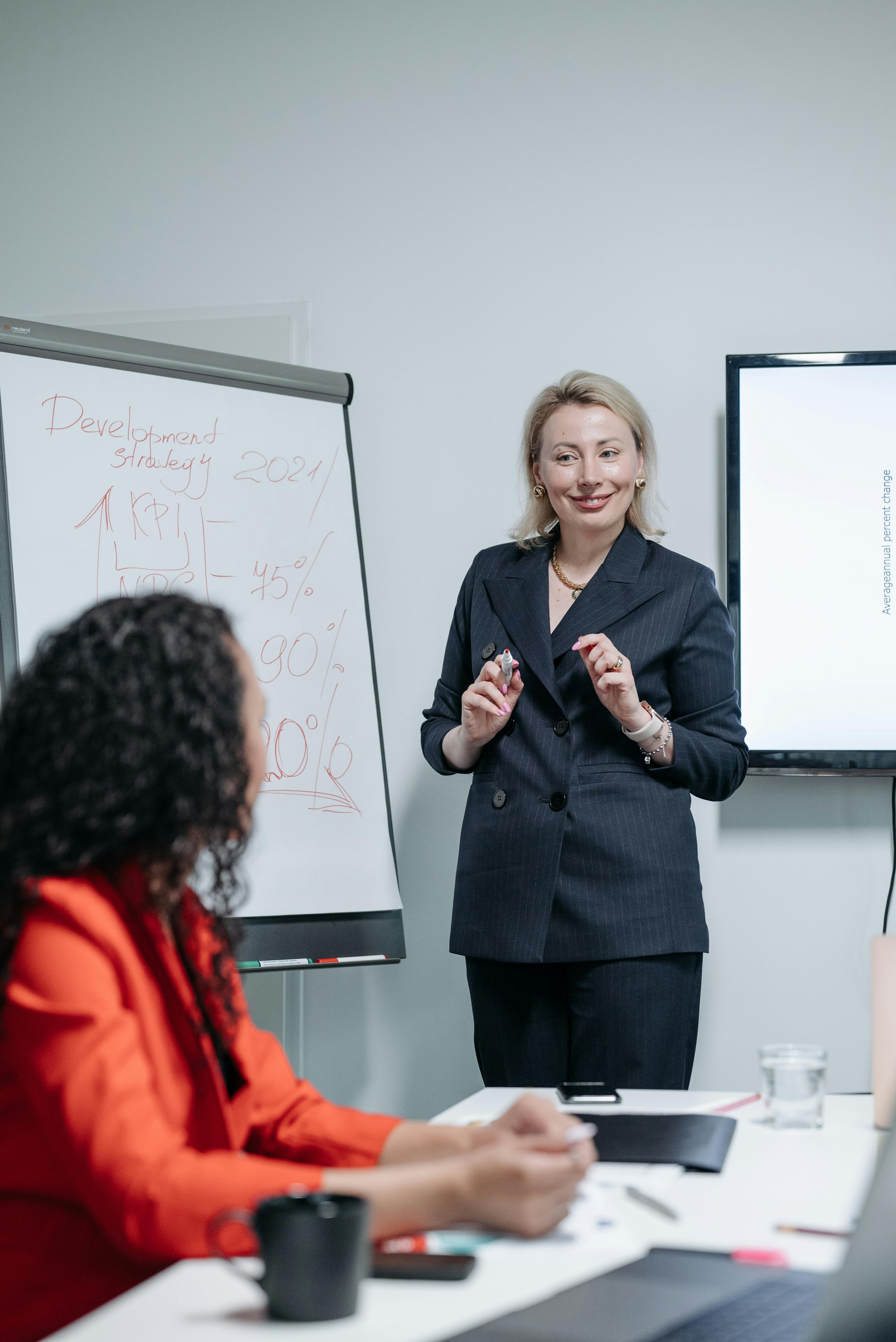 Reviewing budget 2026 strategy and financial forecasting data in office meeting